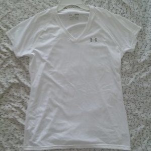 Under Armor Heat Gear White Semi-fitted T-Shirt